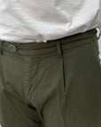 VANDOM PANTALONE GABRIEL IN POPELINE VERDE MILITARE - Marcello Fontana Shop