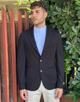 OUTFIT GIACCA IN JERSEY ELASTICIZATO NERO - Marcello Fontana Shop