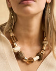 COLLANA CARMELA IN RESINA MIX - BEIGE - NALI'