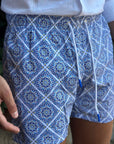 KQ BOXER MARE MOD. ESSENTIAL MAIOLICA BIANCO/AZZ. - Marcello Fontana Shop