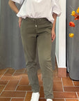 TELERIA ZED PANTALONE MONROE N5D MILITARE