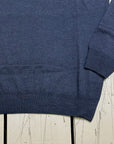 Privati Firenze Girocollo in lana rasata - Navy - Marcello Fontana Shop