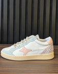 AMA Brand Sneaker Sun 4566 — Bianco Rosa Glitter | Made in Italy