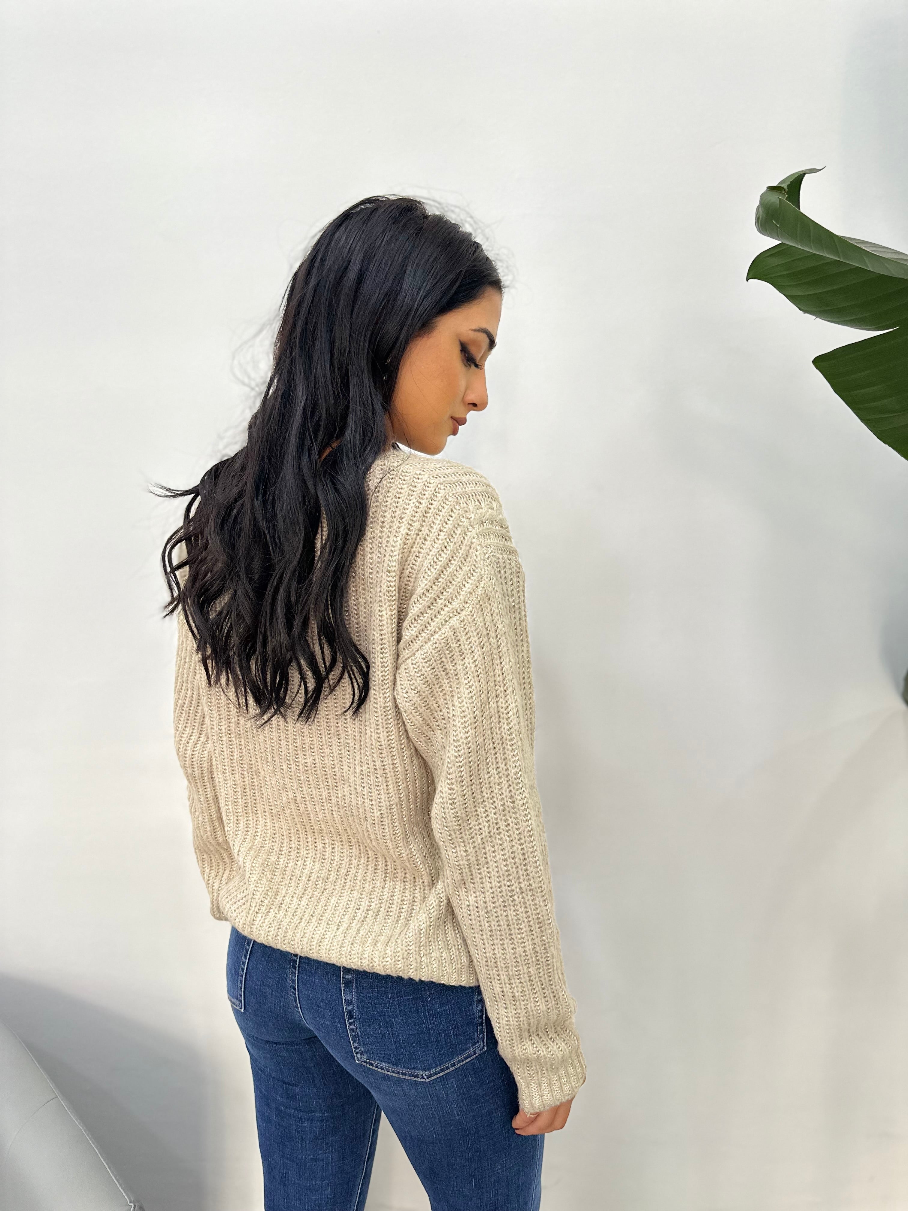 RELISH MAGLIA CAMARA BEIGE - Marcello Fontana Shop