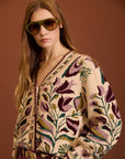 Cardigan jacquard a fantasia floreale cod. WM16K40MNE - Meisie