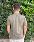 OUTFIT POLO IN COTONE CREPE ARMY
