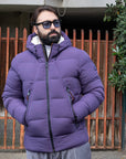 HESKIMO piumino air-short bistretch real down - Viola - Marcello Fontana Shop