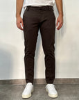 Entre Amis Pantalone tk america Capri - Dark Brown - Marcello Fontana Shop