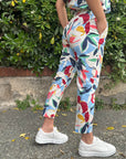 PENNYBLACK FIORDI PANTALONI CAPRI FANTASIA