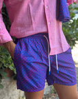 KQ BOXER MARE MOD. ESSENTIAL MICRO FANTASIA BLU/FUXIA - Marcello Fontana Shop