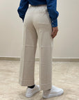 FW25 TELERIA ZED PANTALONE NAMI ECRU'