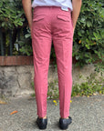 VANDOM PANTALONE GABRIEL IN COTONE - MAGENTA - Marcello Fontana Shop