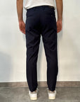 Bro ship Pantalone Chicago tk america con pence capri - Blu Navy - Marcello Fontana Shop