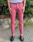 VANDOM PANTALONE GABRIEL IN COTONE - MAGENTA - Marcello Fontana Shop