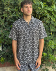 KQ CAMICIA ATLANTIC FANTASIA BIANCO/NERO - Marcello Fontana Shop