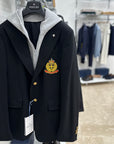MANUEL RITZ GIACCA MONOPETTO IN MISTO LANA CON CAPPUCCIO RIMOVIBILE - Marcello Fontana Shop
