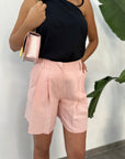 RELISH SHORTS DIOPTASIO IN LINO VITA ALTA ROSE - Marcello Fontana Shop