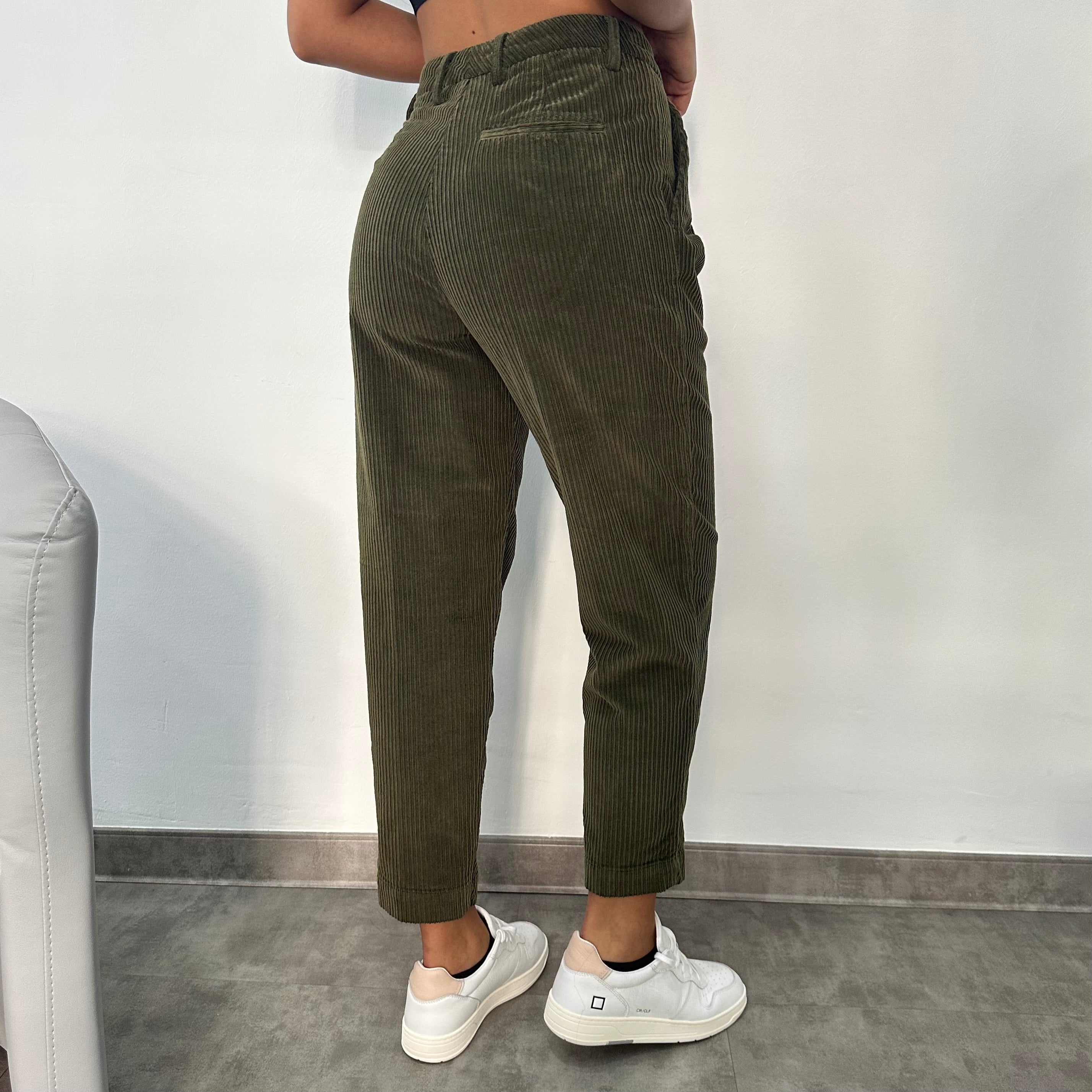 ROY ROGER'S PANTALONE MAEMI ARMY GREEN - Marcello Fontana Shop