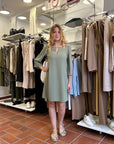 PENNYBLACK Tunic dress in tessuto sablé Salvia - PBPSKIPPER