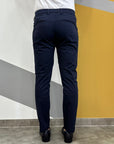 ENTRE AMIS PANTALONE TASCA AMERICA CORTO - BLU NAVY - Marcello Fontana Shop