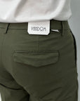 VANDOM PANTALONE GABRIEL IN POPELINE VERDE MILITARE - Marcello Fontana Shop