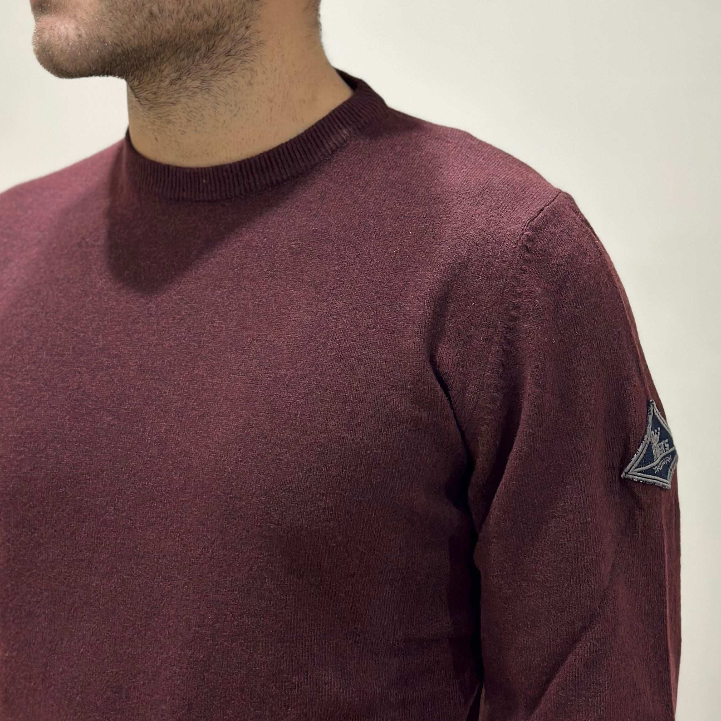 FW25 ROY ROGER'S MAGLIONE GIROCOLLO IN LANA E CASHMERE FINEZZA 12 WINEYARD - Marcello Fontana Shop