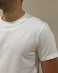 MANUEL RITZ T-SHIRT IN JERSEY DI COTONE BIANCO
