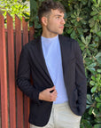 OUTFIT GIACCA IN JERSEY ELASTICIZATO NERO - Marcello Fontana Shop
