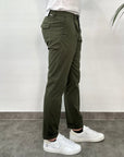 VANDOM PANTALONE GABRIEL IN POPELINE VERDE MILITARE - Marcello Fontana Shop