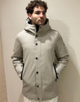 HESKIMO long parka Rubber vera piuma - beige
