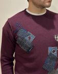 MAGLIA GIROCOLLO MINUS BORDEAUX - BOB