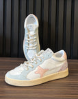 AMA Brand Sneaker Sun 4566 — Bianco Rosa Glitter | Made in Italy