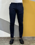 ENTRE AMIS PANTALONE TASCA AMERICA CORTO - BLU NAVY - Marcello Fontana Shop