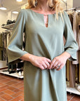 PENNYBLACK Tunic dress in tessuto sablé Salvia - PBPSKIPPER
