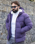 HESKIMO piumino air-short bistretch real down - Viola - Marcello Fontana Shop