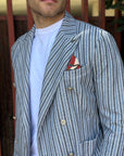 BOB GIACCA DOPPIOPETTO KNITTED JERSEY - BLU