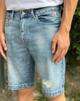 ROY ROGER'S BERMUDA CULT DENIM SANTORINI