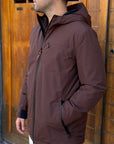 Giubbotto AURELIO Long Velour - Brown - SUNS