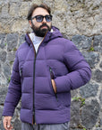 HESKIMO piumino air-short bistretch real down - Viola - Marcello Fontana Shop