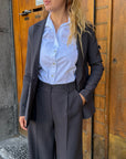 PANTALONE CON PINCES GRIGIO - COD. 95666 - SAIPH