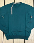 Privati Firenze Girocollo basic in lana rasata - Verde Gucci - Marcello Fontana Shop