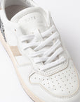 FW25 D.A.T.E. COURT 2.0 VINTAGE CALF WHITE-SILVER - Marcello Fontana Shop
