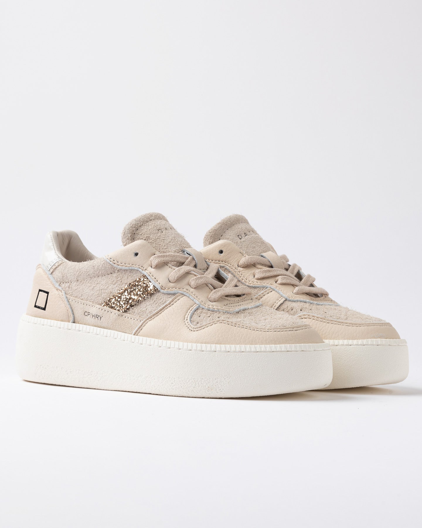 FW25 D.A.T.E. COURT PLATFORM HAIRY BEIGE - Marcello Fontana Shop