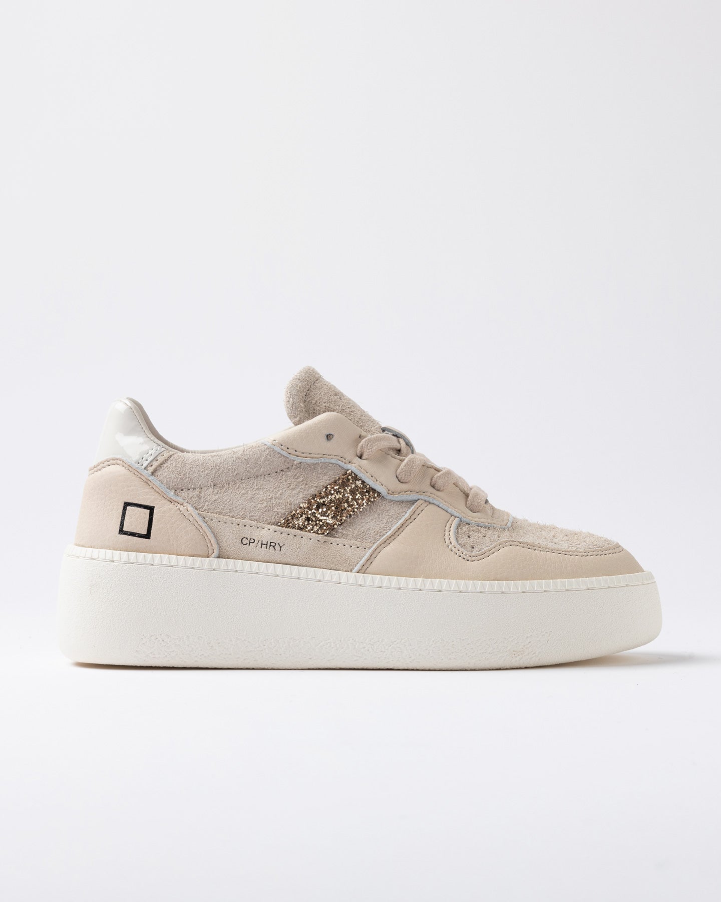 FW25 D.A.T.E. COURT PLATFORM HAIRY BEIGE - Marcello Fontana Shop