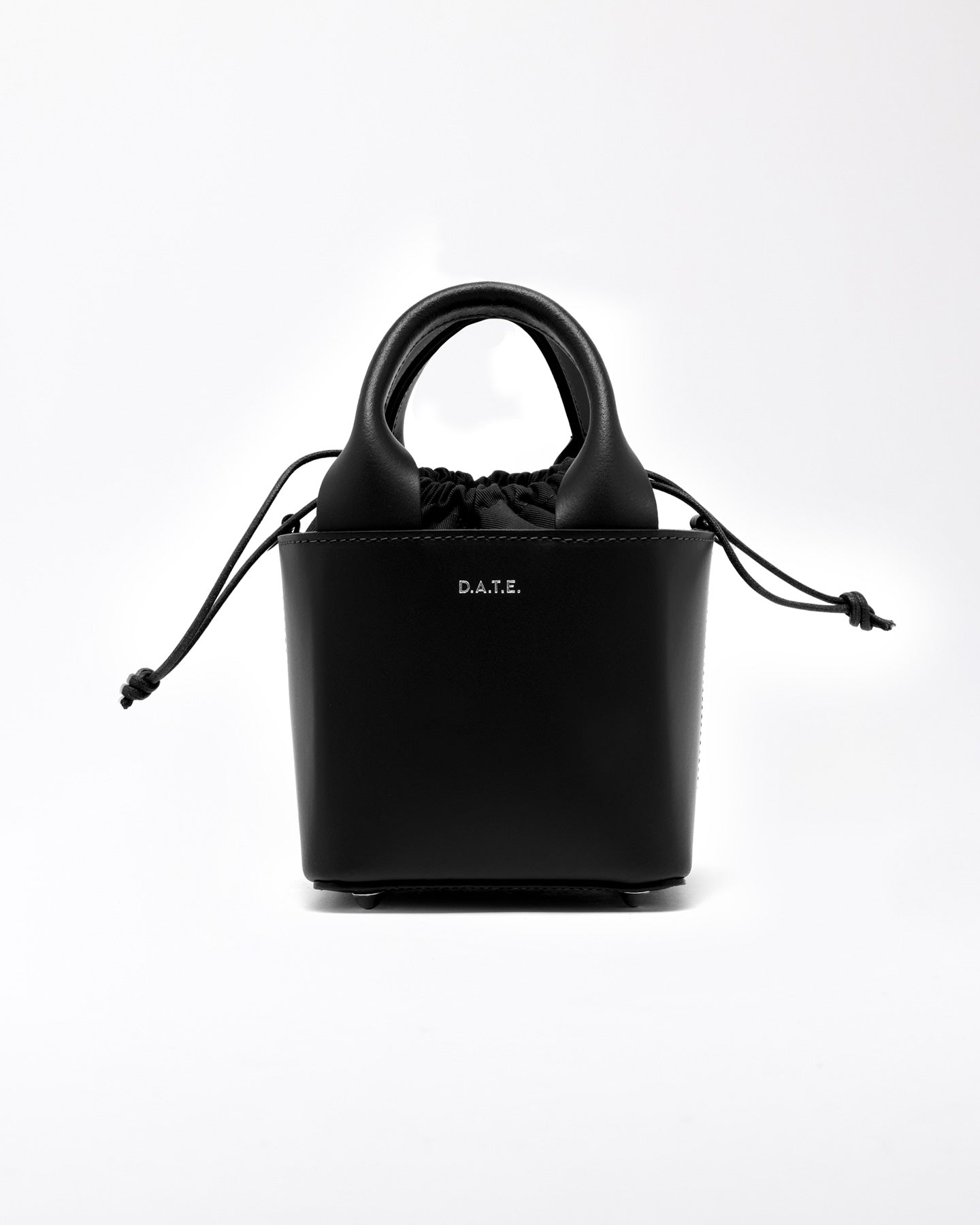 FW25 D.A.T.E. CUBO BAG LEATHER BLACK - Marcello Fontana Shop