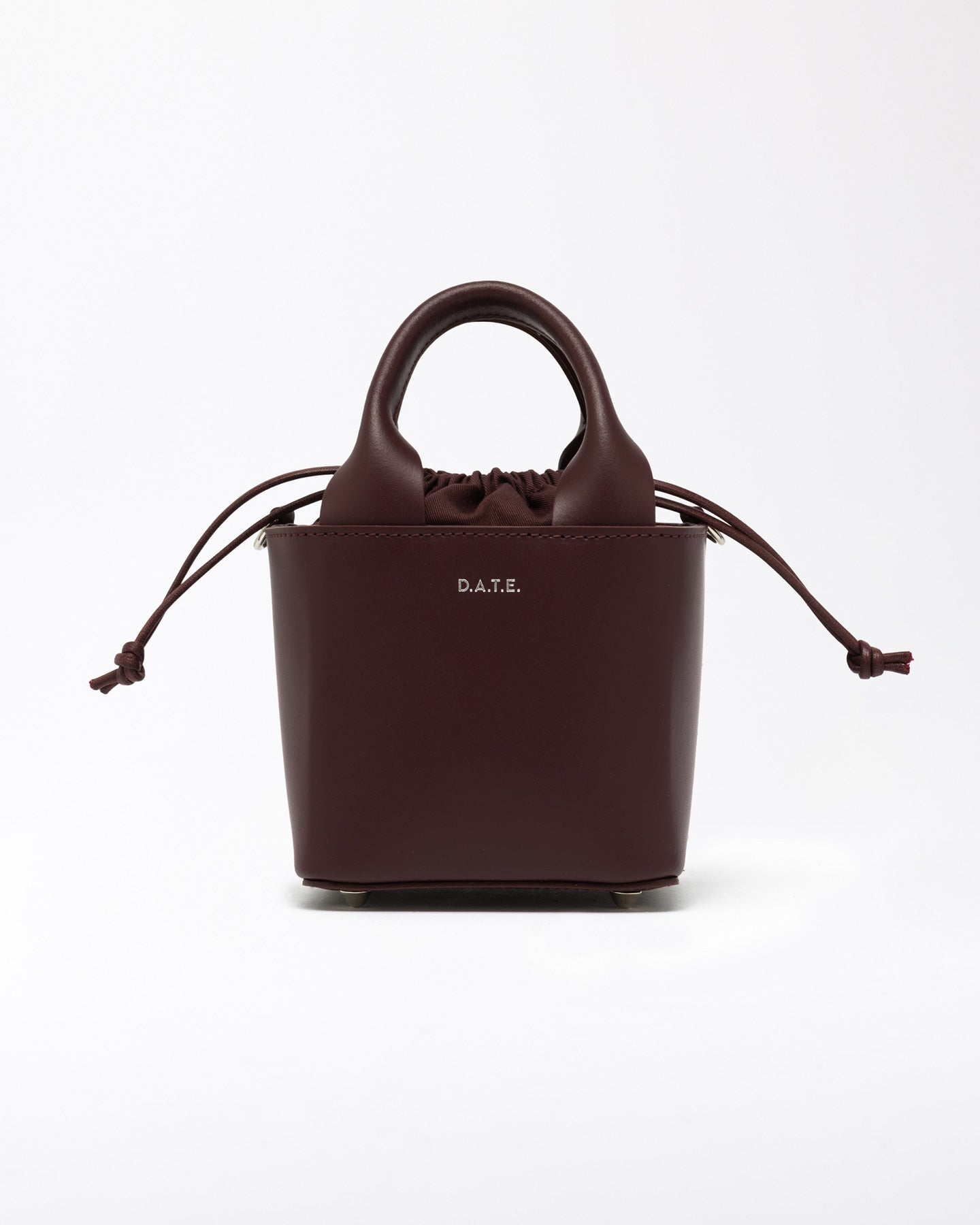 FW25 D.A.T.E. CUBO BAG LEATHER BORDEAUX - Marcello Fontana Shop