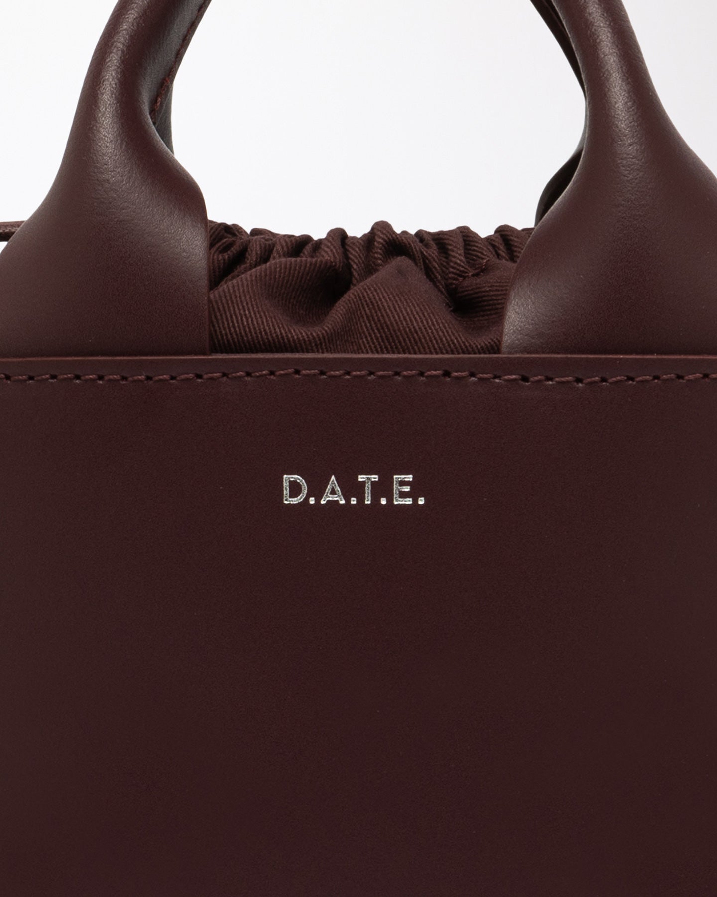 FW25 D.A.T.E. CUBO BAG LEATHER BORDEAUX - Marcello Fontana Shop