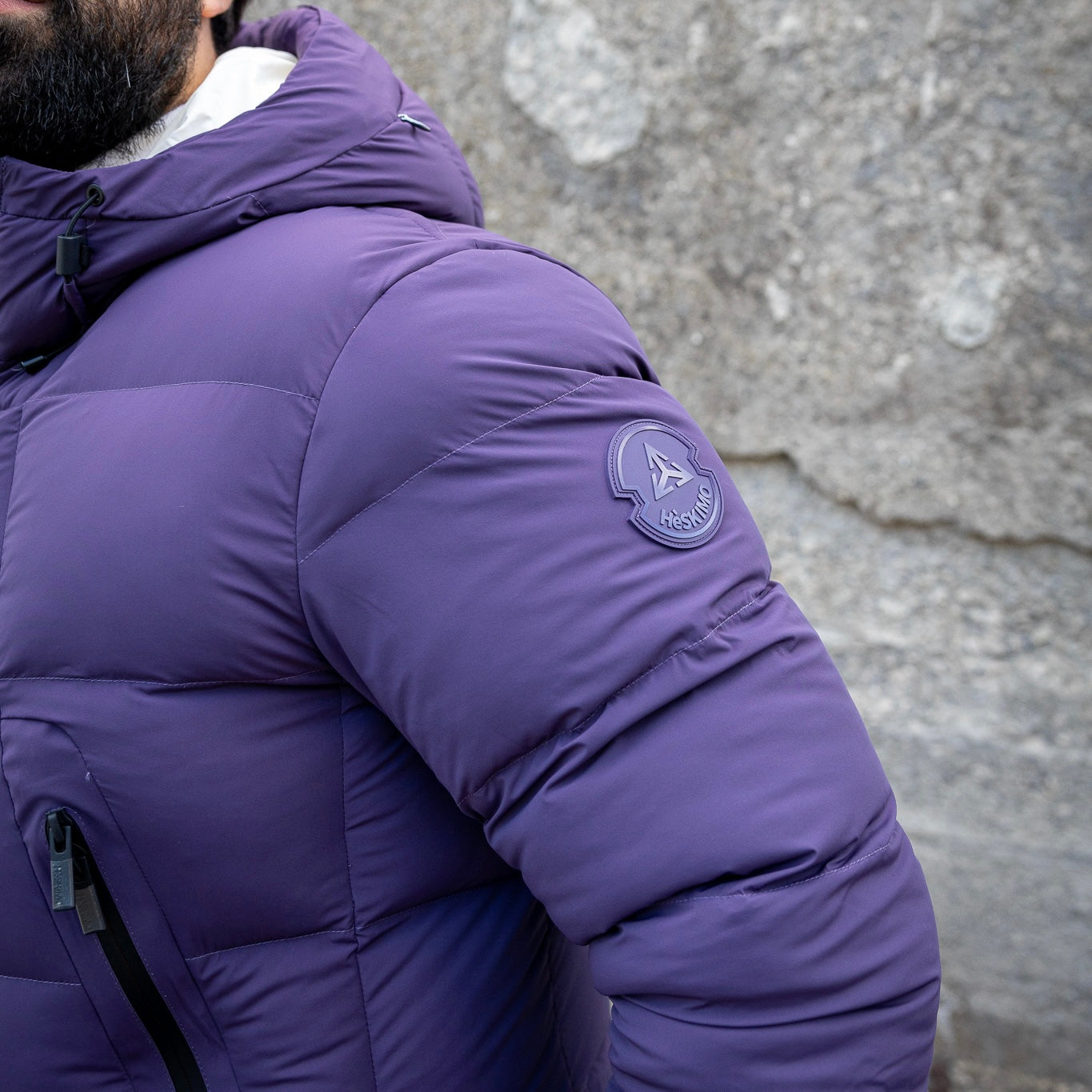 HESKIMO piumino air-short bistretch real down - Viola - Marcello Fontana Shop