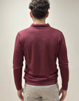 Polo in Lana Merino Tinta Acidata Bordeaux - Privati Firenze - Marcello Fontana Shop