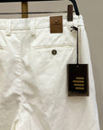 Teleria Zed Platino Pantalone in Lino/Cotone - Bianco